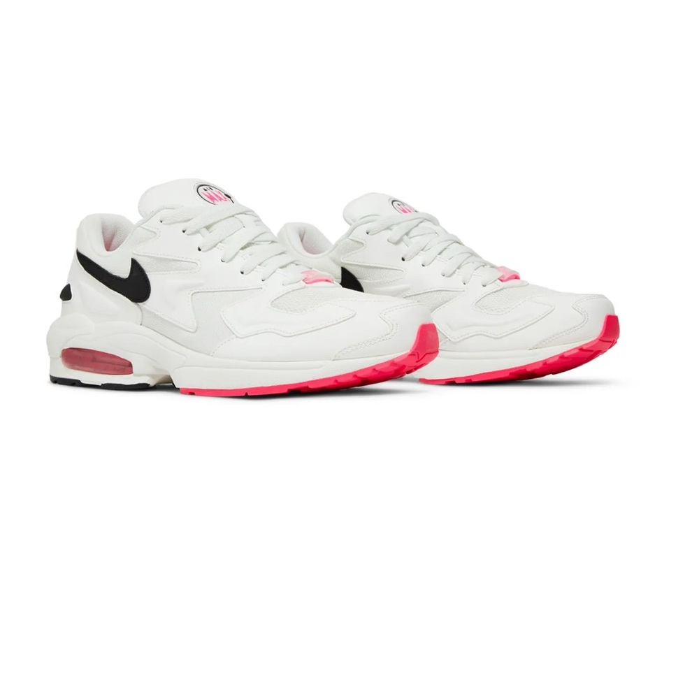 Nike Air Max White and Pink Accented Shoes